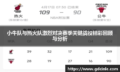 小牛队与热火队激烈对决赛季关键战役精彩回顾与分析